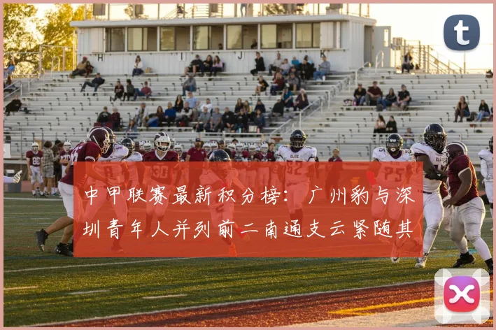 中甲联赛最新积分榜：广州豹与深圳青年人并列前二南通支云紧随其后